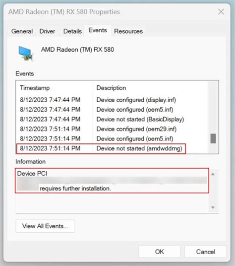 device pci was deleted.